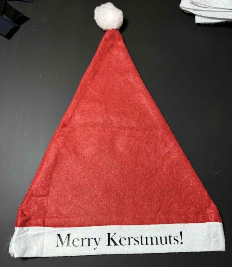 Bedrukte Kerstmuts "Merry Kerstmuts!"