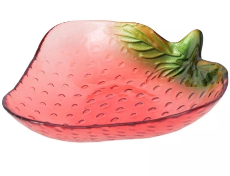 Glazen schaal aardbei