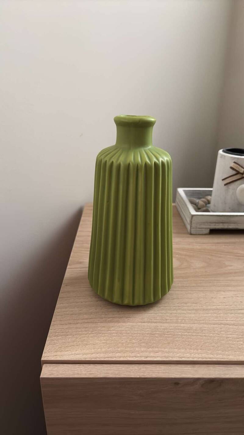 Groen vaasje ribbel